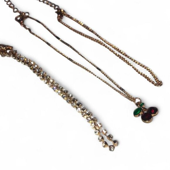 F21 Cherry Anklet Set - Picture 1 of 4